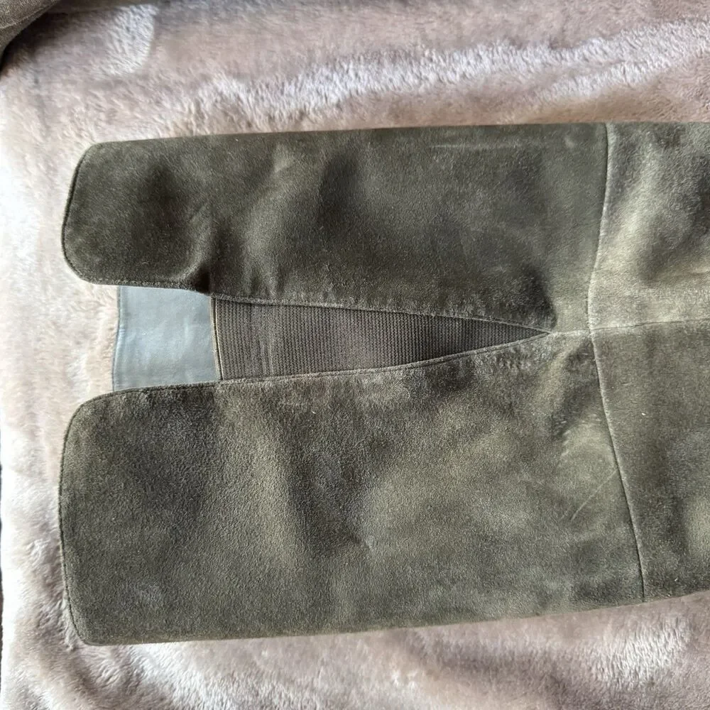 Aldo Mylla Real Suede Thigh High Knee Boots Hunter Green Sz 10 Whimsgoth Trendy
